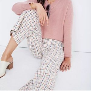 Madewell Emmett Wide-Leg Crop Pants in Rainbow Windowpane